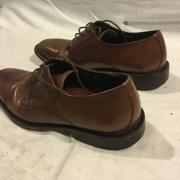 sz9D MEN\'S BOSTONIAN AUTHENTIC LEATHER LACE UP DRESS CAP TOE SHOES NM 02282